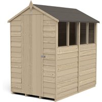 6x4ft Forest Overlap Pressure Treated Apex Shed- 4 Window
6x4ft Forest Overlap Pressure Treated Apex Shed- 4 Window