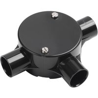 D-Line 20mm Conduit Inspection Tee Box - Black