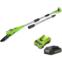 Greenworks 24V Polesaw With Battery Charger
Greenworks 24V Polesaw With Battery Charger