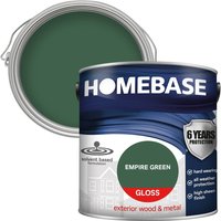 Homebase Exterior Gloss Paint - Empire Green 2.5L
Homebase Exterior Gloss Paint - Empire Green 2.5L