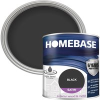 Homebase Exterior Satin Paint - Black 750ml
Homebase Exterior Satin Paint - Black 750ml