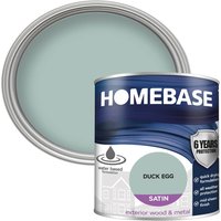 Homebase Exterior Satin Paint - Duck Egg 750ml
Homebase Exterior Satin Paint - Duck Egg 750ml