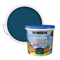 Ronseal Fence Life Plus Paint Midnight Blue - 5L
Ronseal Fence Life Plus Paint Midnight Blue - 5L