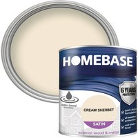 Homebase Exterior Satin Paint - Cream Sherbet 750ml
Homebase Exterior Satin Paint - Cream Sherbet 750ml
