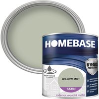 Homebase Exterior Satin Paint - Willow Mist 750ml
Homebase Exterior Satin Paint - Willow Mist 750ml