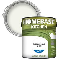 Homebase Kitchen Matt Paint - Pure Brilliant White 2.5L
Homebase Kitchen Matt Paint - Pure Brilliant White 2.5L