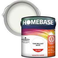 Homebase Interior One Coat Gloss Paint - Brilliant White 2.5L
Homebase Interior One Coat Gloss Paint - Brilliant White 2.5L