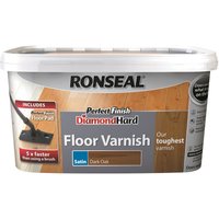 Ronseal Perfect Finish Diamond Hard Floor Varnish - Dark Oak Satin 2.5L
Ronseal Perfect Finish Diamond Hard Floor Varnish - Dark Oak Satin 2.5L
