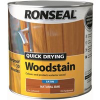 Ronseal Quick Drying Woodstain - Natural Oak Satin 2.5L
Ronseal Quick Drying Woodstain - Natural Oak Satin 2.5L