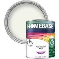 Homebase Interior Quick Dry Satin Paint - Brilliant White 750ml
Homebase Interior Quick Dry Satin Paint - Brilliant White 750ml
