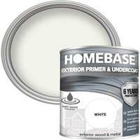 Homebase Exterior Primer Undercoat - Brilliant White 750ml
Homebase Exterior Primer Undercoat - Brilliant White 750ml