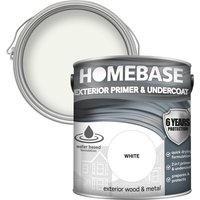 Homebase Exterior Primer Undercoat - Brilliant White 2.5L
Homebase Exterior Primer Undercoat - Brilliant White 2.5L