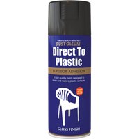 Rust-Oleum Direct to Plastic Spray Paint - Black - 400ml
Rust-Oleum Direct to Plastic Spray Paint - Black - 400ml
