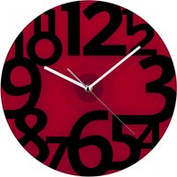 Wall Clock - Red Glass with Black Numbers
Wall Clock - Red Glass with Black Numbers