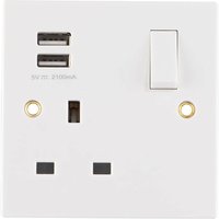 Square Edge 13A 1 Gang Socket 3.1A USB Charger
Square Edge 13A 1 Gang Socket 3.1A USB Charger
