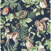 Fresco Woodland Animals Navy Wallpaper
Fresco Woodland Animals Navy Wallpaper