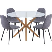 Ludlow Round Dining Table and 4 Perth Chairs - Grey
Ludlow Round Dining Table and 4 Perth Chairs - Grey