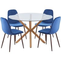 Ludlow Round Dining Table and 4 Perth Chairs - Navy
Ludlow Round Dining Table and 4 Perth Chairs - Navy