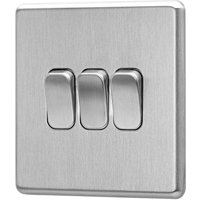 Arlec Fusion 10A 3Gang 2Way Stainless Steel Triple light switch
Arlec Fusion 10A 3Gang 2Way Stainless Steel Triple light switch