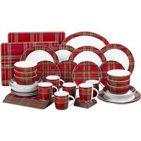 Traditional Tartan 45 Piece Entertaining Set - Red 
Traditional Tartan 45 Piece Entertaining Set - Red