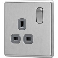 Arlec Fusion 13A 1 Gang Stainless Steel Single switched socket
Arlec Fusion 13A 1 Gang Stainless Steel Single switched socket