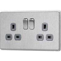 Arlec Fusion 13A 2 Gang Stainless Steel Double switched socket
Arlec Fusion 13A 2 Gang Stainless Steel Double switched socket