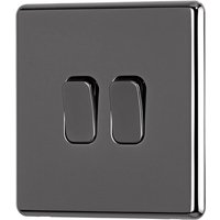 Arlec Fusion 10A 2Gang 2Way Black Nickel Double light switch
Arlec Fusion 10A 2Gang 2Way Black Nickel Double light switch