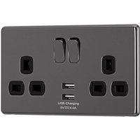 Arlec Fusion 13A 2 Gang Black Nickel Double switched socket with 2x4A USB
Arlec Fusion 13A 2 Gang Black Nickel Double switched socket with 2x4A USB