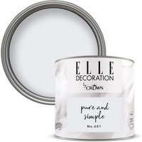 ELLE Decoration by Crown Flat Matt Paint - Pure Simple 125ml
ELLE Decoration by Crown Flat Matt Paint - Pure Simple 125ml
