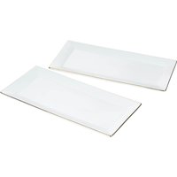 Gold Rim Serving Platters - Set of 2