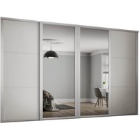 Shaker 4 Door Sliding Wardrobe Kit White Panel / Mirror with White Frame (W)2290 x (H)2260mm
Shaker 4 Door Sliding Wardrobe Kit White Panel / Mirror with White Frame (W)2290 x (H)2260mm