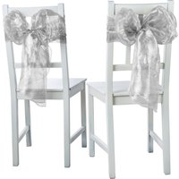 6 Piece Chair Bows Metallic Organza - Silver
6 Piece Chair Bows Metallic Organza - Silver
