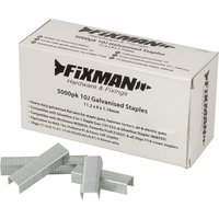 Fixman 10J Galvanised Staples 5000 Pack 11.2 x 8 x 1.17mm
Fixman 10J Galvanised Staples 5000 Pack 11.2 x 8 x 1.17mm