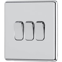 Arlec Fusion 10A 3Gang 2Way Polished Chrome Triple light switch 
Arlec Fusion 10A 3Gang 2Way Polished Chrome Triple light switch