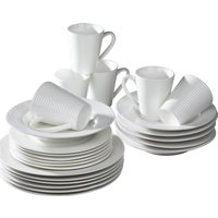 White Embossed Linear 24 Piece Dinner Set
White Embossed Linear 24 Piece Dinner Set