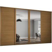 Shaker 4 Door Sliding Wardrobe Kit Oak Panel / Mirror with Oak Frame (W)3506 x (H)2260mm
Shaker 4 Door Sliding Wardrobe Kit Oak Panel / Mirror with Oak Frame (W)3506 x (H)2260mm