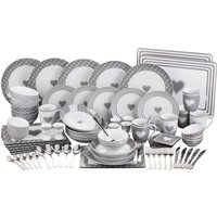 Heart Combo 80 Piece Dinner Set - Grey
Heart Combo 80 Piece Dinner Set - Grey