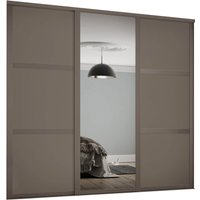 Shaker 3 Door Sliding Wardrobe Kit Stone Grey Panel / Mirror with Stone Grey Frame (W)2592 x (H)2260mm
Shaker 3 Door Sliding Wardrobe Kit Stone Grey Panel / Mirror with Stone Grey Frame (W)2592 x (H)2260mm
