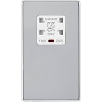 Arlec Fusion Flat Screwless Polished Chrome Dual Shaver Socket
Arlec Fusion Flat Screwless Polished Chrome Dual Shaver Socket