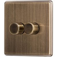 Arlec Fusion 2 Gang 2 Way Antique Brass Dimmer switch 
Arlec Fusion 2 Gang 2 Way Antique Brass Dimmer switch