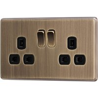 Arlec Fusion 13A 2 Gang Antique Brass Double switched socket
Arlec Fusion 13A 2 Gang Antique Brass Double switched socket