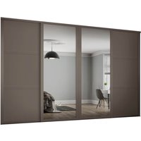 Shaker 4 Door Sliding Wardrobe Kit Stone Grey Panel / Mirror with Stone Grey Frame (W)3506 x (H)2260mm
Shaker 4 Door Sliding Wardrobe Kit Stone Grey Panel / Mirror with Stone Grey Frame (W)3506 x (H)2260mm