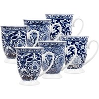 Blue White Footed Mugs - 6 Piece Set
Blue White Footed Mugs - 6 Piece Set