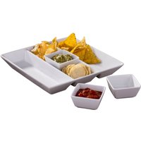4 Piece White Chip & Dip Serving Set
4 Piece White Chip & Dip Serving Set
