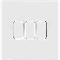 Arlec Rocker 10A 3Gang 2Way Ice White Triple light switch
Arlec Rocker 10A 3Gang 2Way Ice White Triple light switch