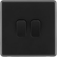 Arlec Rocker 10A 2Gang 2Way Jet Black Double light switch
Arlec Rocker 10A 2Gang 2Way Jet Black Double light switch