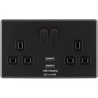 Arlec Rocker Jet Black Double USB Socket 2 x 4A USB
Arlec Rocker Jet Black Double USB Socket 2 x 4A USB