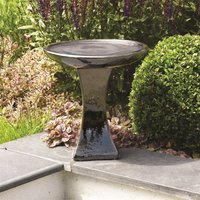 Glazed Black Bird Bath 
Glazed Black Bird Bath