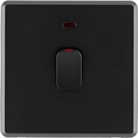 Arlec Rocker 20A 1Gang Double pole Jet Black Single switch 
Arlec Rocker 20A 1Gang Double pole Jet Black Single switch