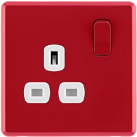 Arlec Rocker 13A 1 Gang Cherry Red Single switched socket
Arlec Rocker 13A 1 Gang Cherry Red Single switched socket